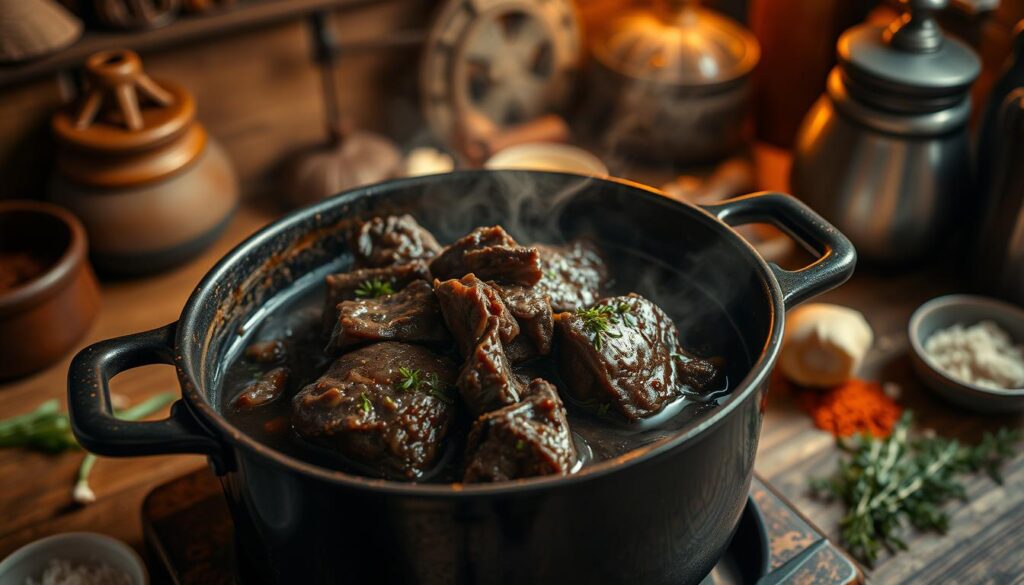 Cuisson lente de joue de boeuf confite Cuisson lente de joue de boeuf confite