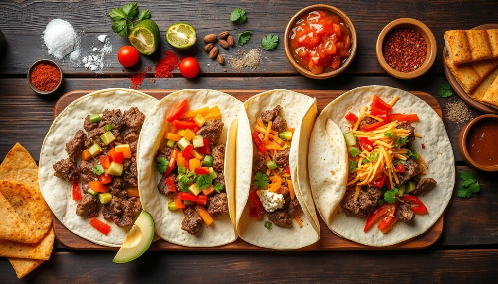 Personnalisation des fajitas au bœuf Personnalisation des fajitas au bœuf