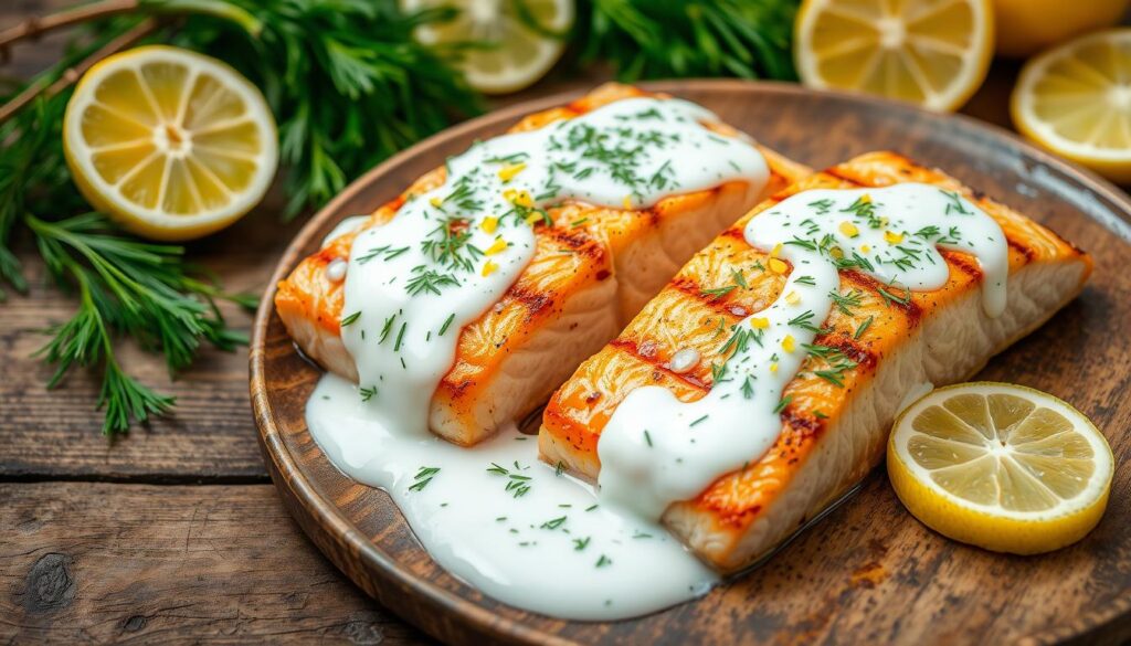 Sauce légère pour saumon grillé Sauce légère pour saumon grillé