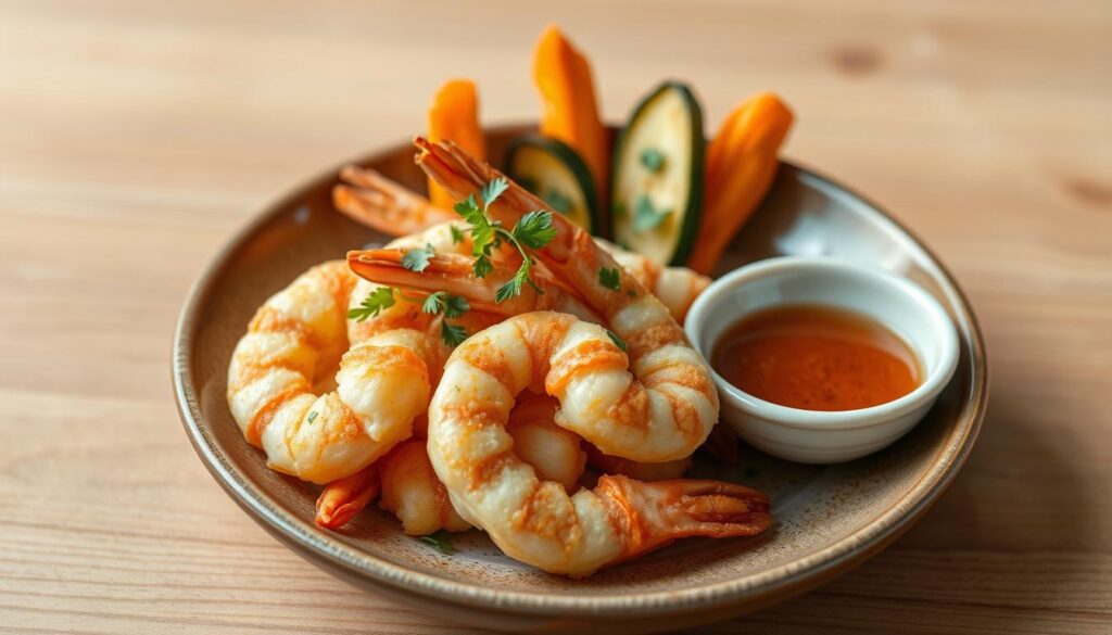 Tempura de crevettes grises japonaises Tempura de crevettes grises japonaises